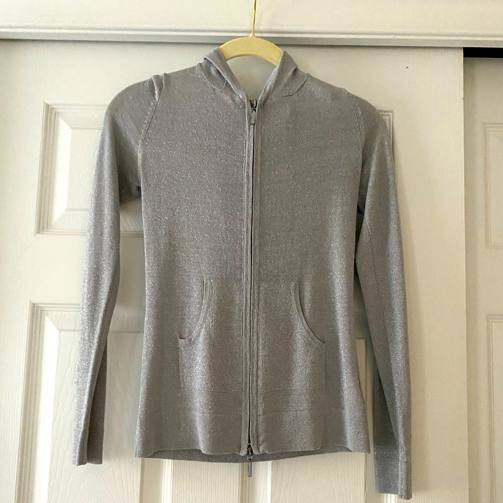 Charlotte Tarantola Grey Glitter Hoodie